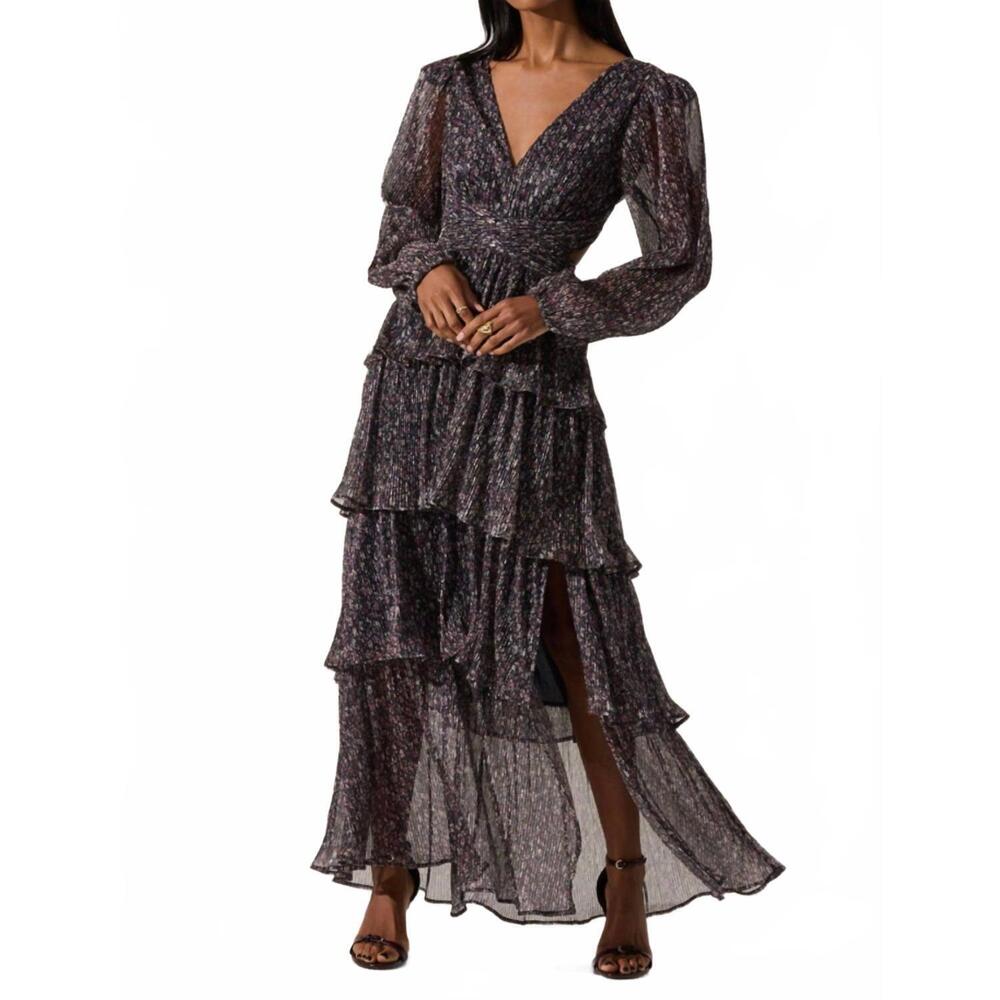 NEW ASTR women's anora dress in blue